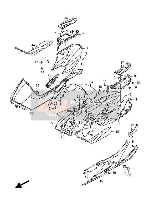 Suzuki AN650Z BURGMAN EXECUTIVE 2015 Campo De Pie para un 2015 Suzuki AN650Z BURGMAN EXECUTIVE